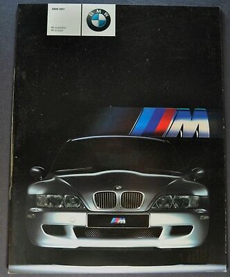 2001 BMW M Roadster & Coupe Catalog Sales Brochure Excellent Original 01