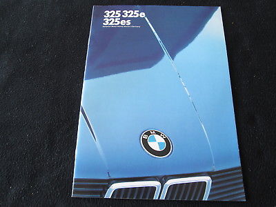 1986 BMW 325 325e 325es Sales Brochure 3 Series E30 325 e es US Sales Catalog
