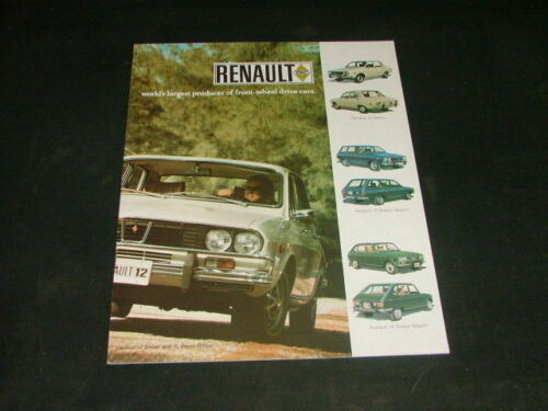 Vintage Renault Full Model 1972 Advertisement Brochure                   ID:2437