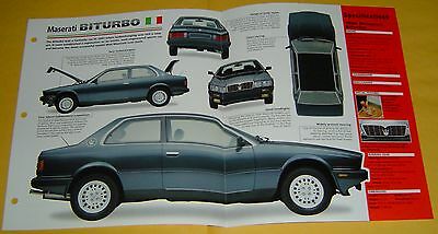 1986 Maserati Biturbo 2491cc V6 2 Turbos IMP Info/Specs/photo 15x9