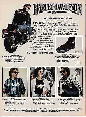 1991 Harley Davidson Motorcycle Bike Gear print ad  Great to frame!