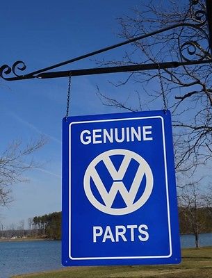 OLD STYLE VOLKSWAGEN VW DEALER GENUINE PARTS CAR THICK STEEL SIGN MADE IN USA!