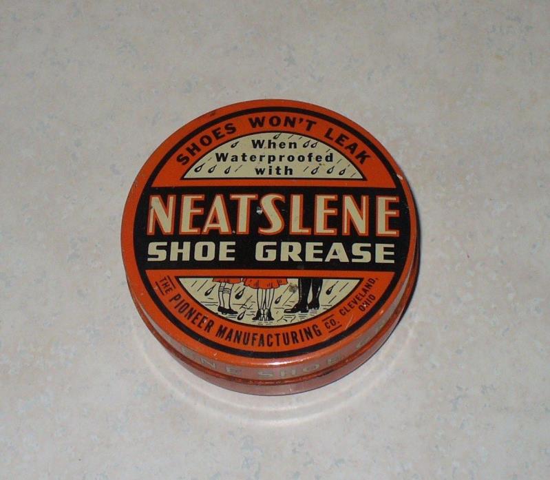 Neatslene Shoe Grease Pioneer Manufacturing Cleveland Ohio Vintage Advertising