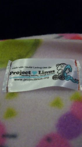 Project Linus (Peanuts) Hand Made Security Girls Baby Blanket Giraffe & Zebra