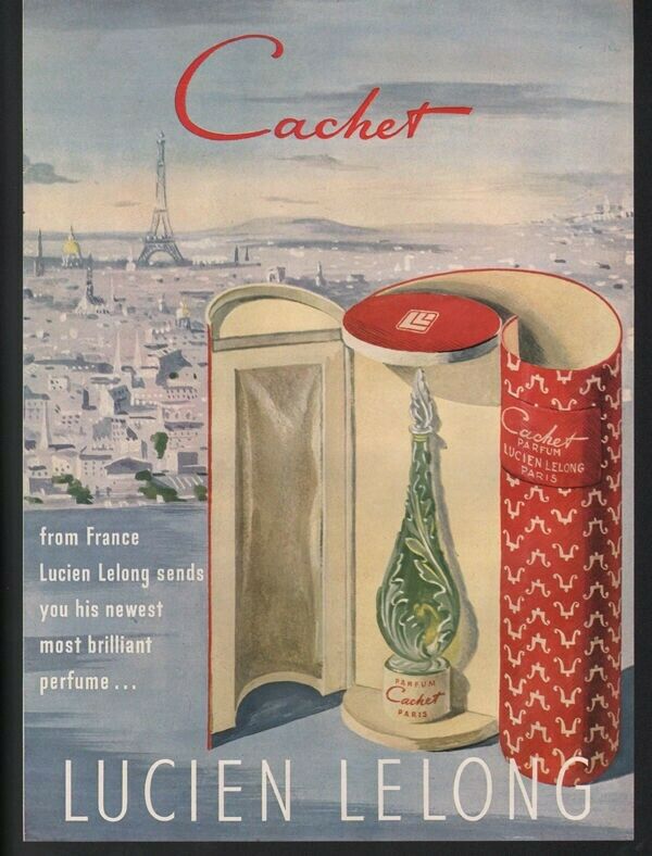 1951 LELONG PERFUME BEAUTY EIFFEL TOWER PARIS BOX DECOR COLOGNE LUXURY PM-06