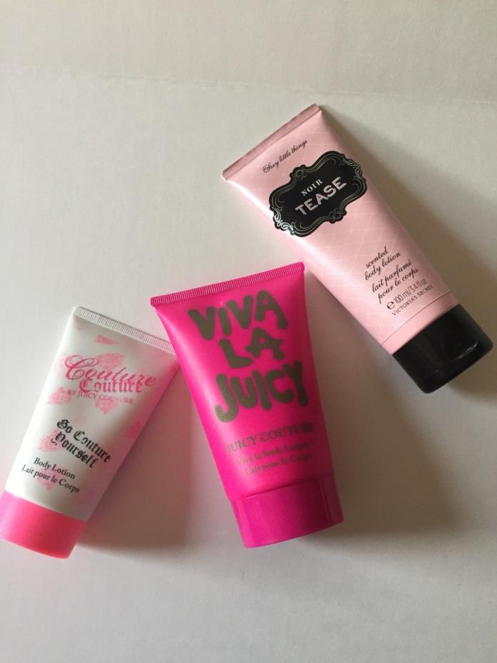 New Set of 3 Scented Lotion Tease,by Victoria Secret,  Viva La,Couture,by Juicy