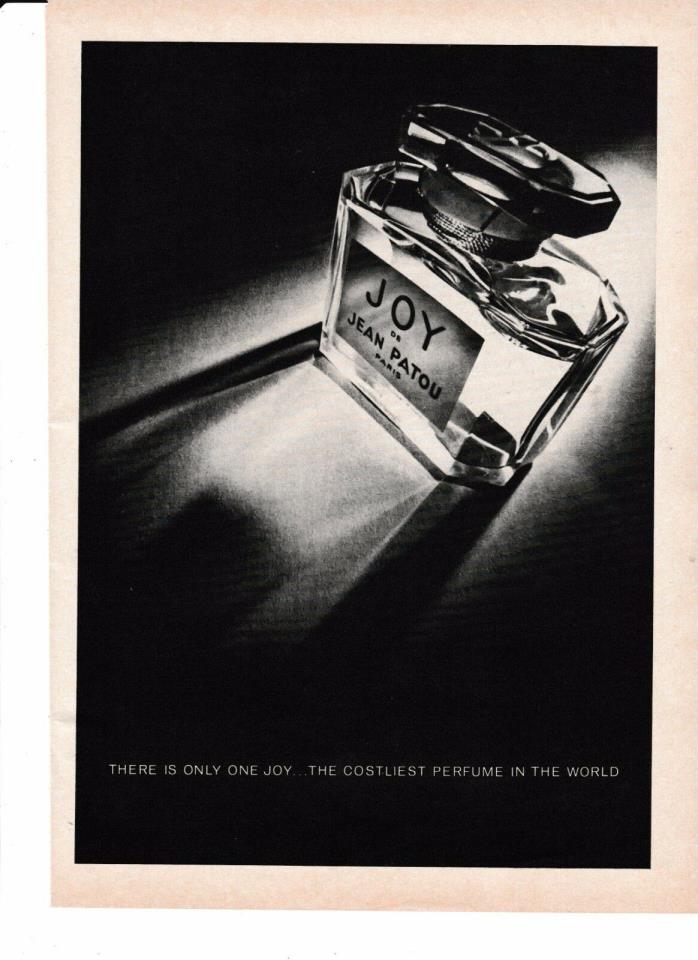 JOY Jean Patou Perfume 1969 Vintage Original Print AD