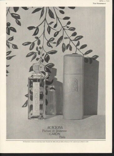 1931 ACACIOSA PARIS FRENCH PERFUME BOTTLE CARON GLASS 13116