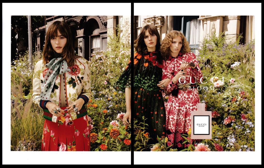Dakota Johnson 2-page clipping 2017 ad for Gucci Bloom