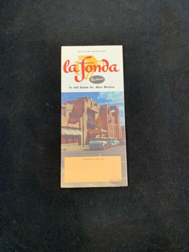 1960 “la fonda”Inn Fred Harvey In Old Santa Fe, New Mexico Pamphlet