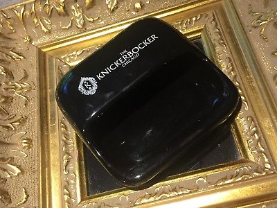 THE KNICKERBOCKER CHICAGO HOTEL TRINKET NOTEPAD DISH BLACK PORCELAIN VINTAGE