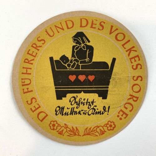 Vintage Luggage Tag Sticker German WWII The Leader And People C1935
