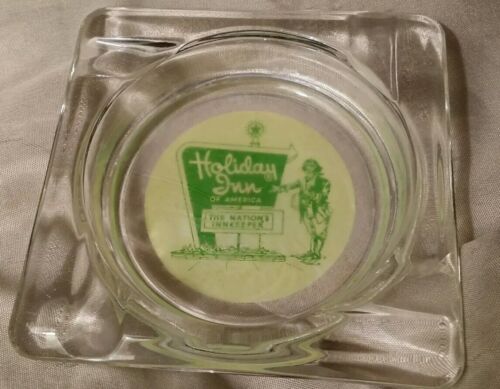 Vintage glass ashtray from Holiday Inn