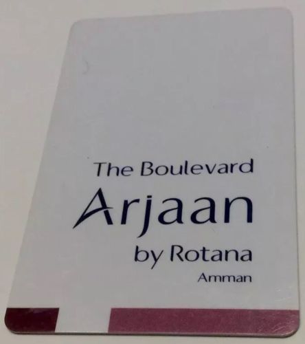 The Boulevard Arjaan Amman a Rotana Hotel Apartment Room Keycard Key Card Jordan