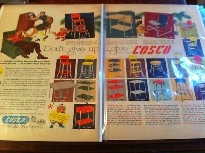 Vintage 1953 Cosco Metal Furniture Don't Give Up Give Cosco Print Art ad