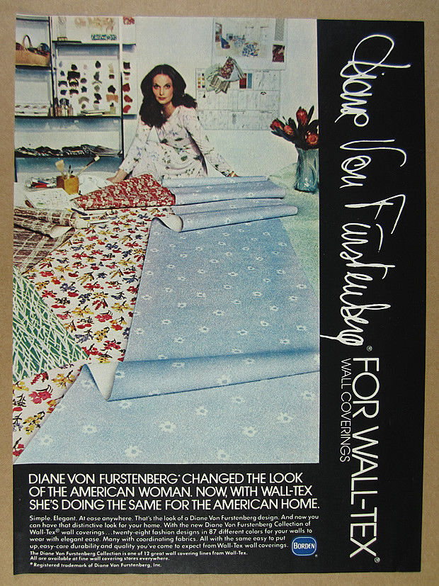 1978 Diane Von Furstenberg Collection Wall-Tex Wall Coverings vintage print Ad