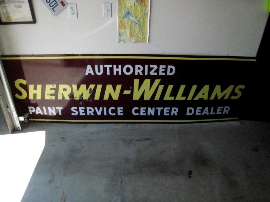 Sign SHERWIN WILLIAMS Paint  AUTHORIZED Dealer  PORCELAIN Free Delivery 125 mi.