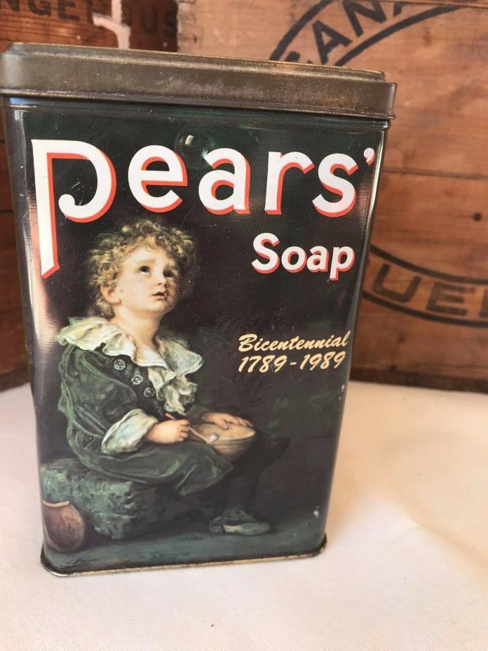 Vintage Pears Soap Tin Bicentennial 1789-1989
