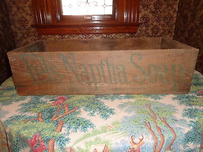 Long Wooden Fels-Naptha Soap Advertising Crate, Vintage