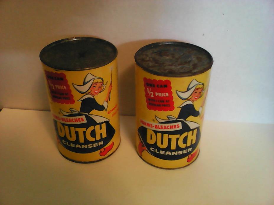 Vintage Dutch Cleanser, 2 cans, unopened, never used