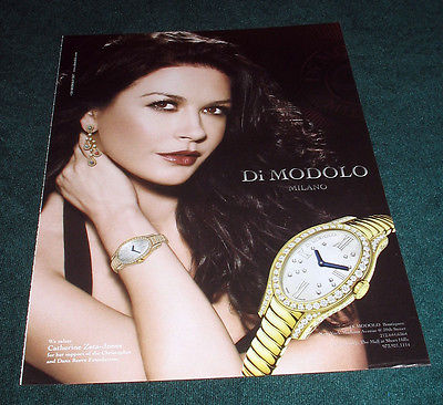 Catherine Zeta-Jones large print ad 2007 Di Modolo watches
