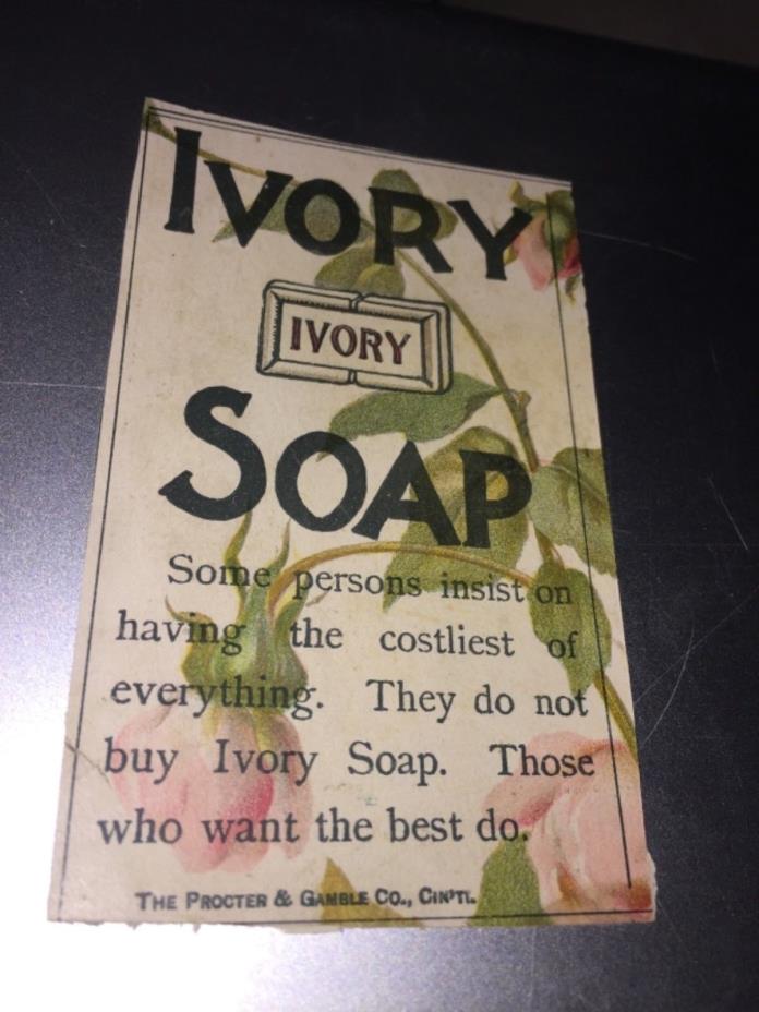 VINTAGE IVORY SOAP AD & RAMBLER BICYCLE AD