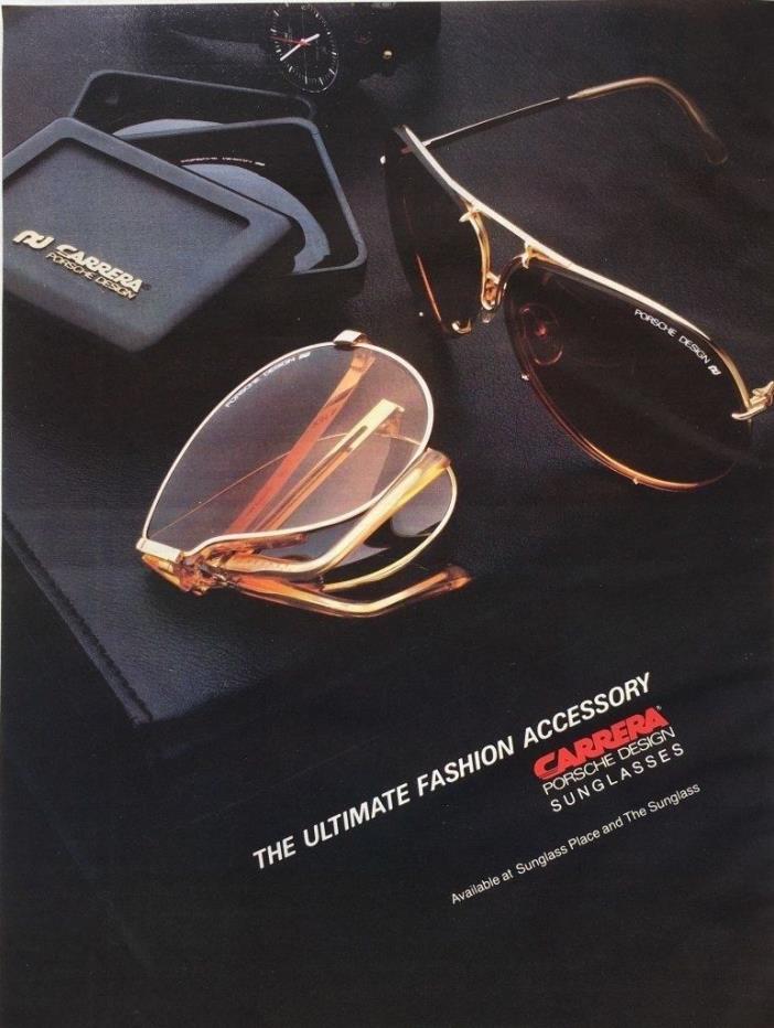 1987 CARRERA PORSCHE Design Sunglasses Vintage Magazine PRINT AD