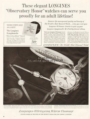 1963 Longines Wittnauer Watch Neuchatel Observatory Models 5052 5053 5051 Ad