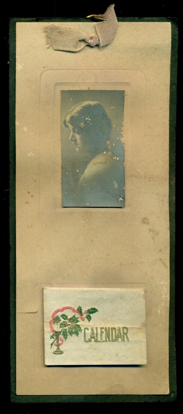 1916 Artistic Real Photo Mini-Calendar Hanger Card