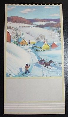 VINTAGE 1950/1960'S SAMPLE LITHOGRAPH CALENDAR