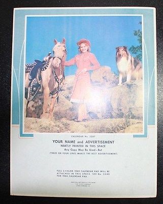 VINTAGE 1960 LITHOGRAPH SAMPLE CALENDAR BY A. SCHEER
