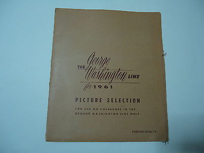 George Washington Line 1961 Calendar Saleman Sample Kit Portfolio #15 Folder