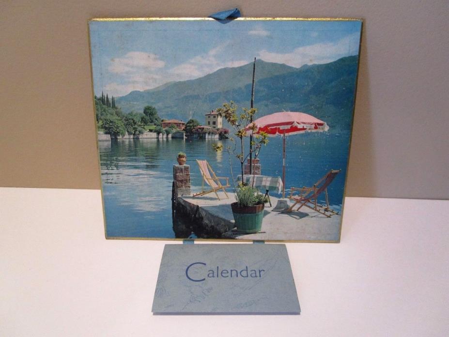 VINTAGE 1963 CALENDAR SUMMER DAY ON THE LAKE SCENE 1963 Calendar