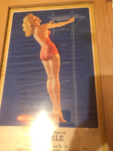 RARE Marilyn Monroe 1947 Pin-Up Sinclair Advertising Calendar Earl Moran B&B