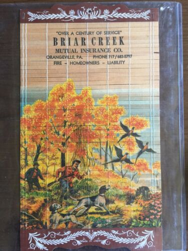 Fantastic Hunting Scene Wooden Slat Vintage Calendar Topper