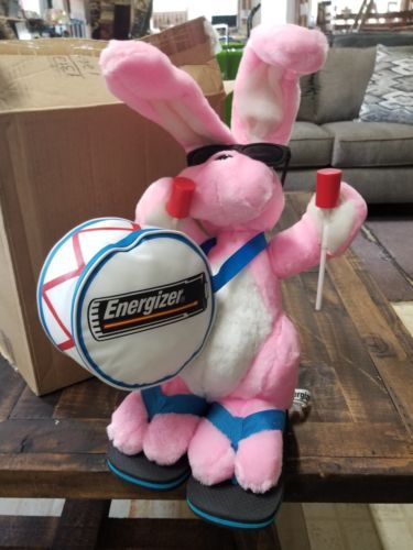 Vintage 1995 Energizer Battery Pink Rabbit Bunny Plush Toy 23in Large