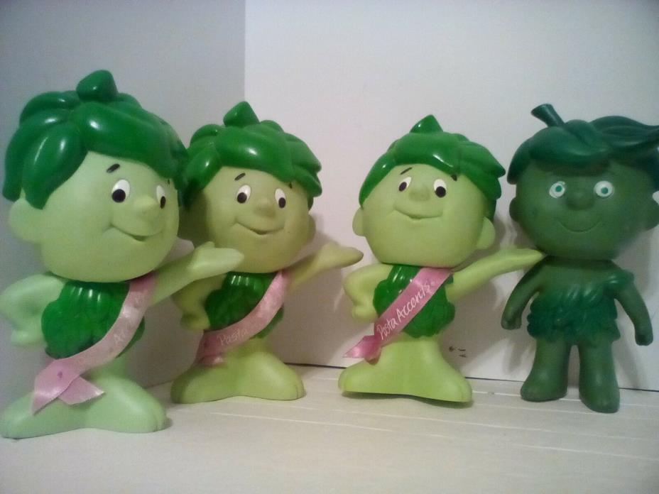 4 little vintage sprouts promotional toy figure soft vinyl 1996, 7 inches