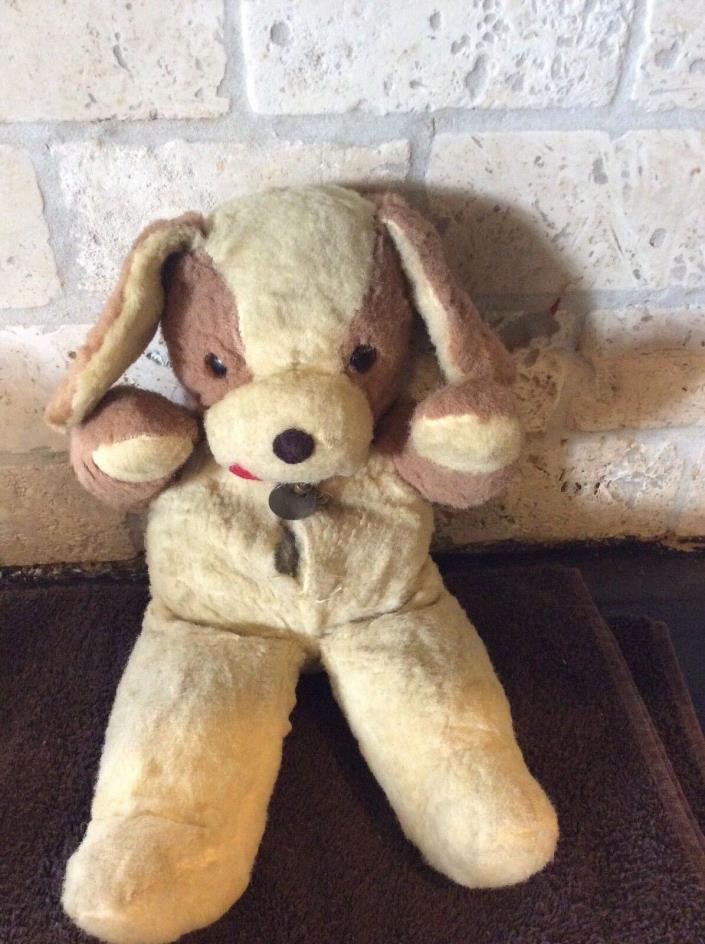 Teddy Bear with music box inside Ideal Toy Vintage 1950s Stuffed Swisstone