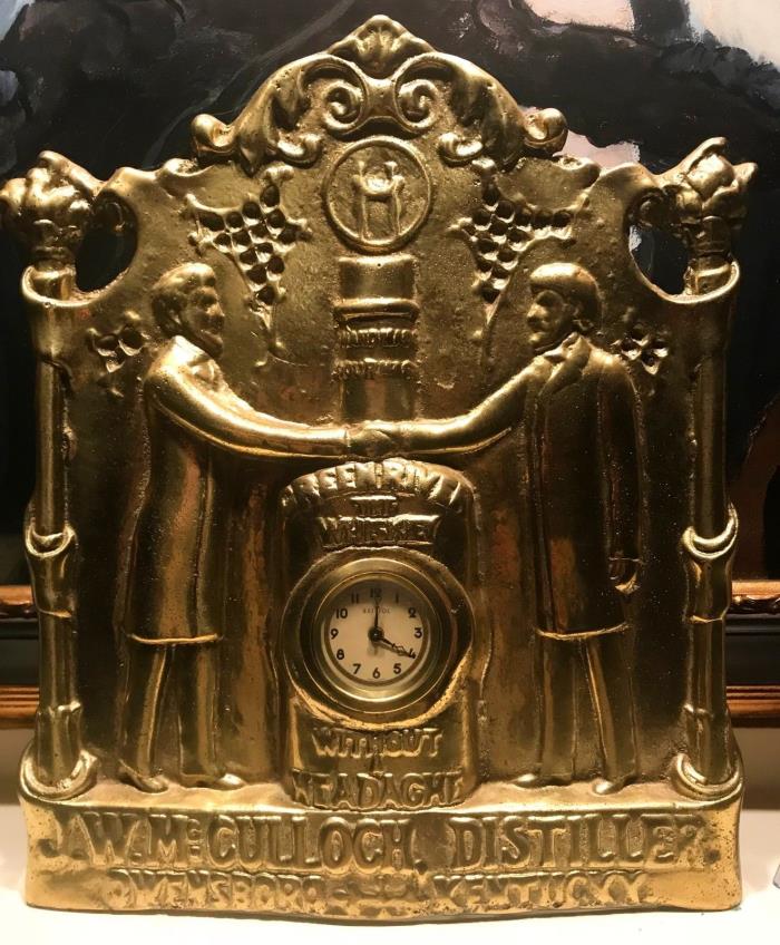 Green River Whiskey antique mantle clock