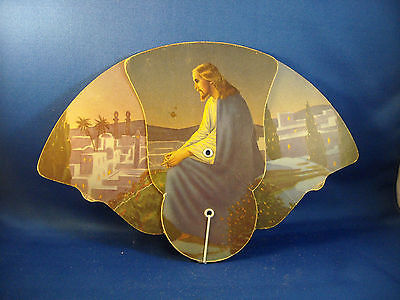 VTG COLLECTIBLE PAPER ADVERTISING TRI FOLD FAN RALEIGH-HARRISON FUNERAL HOME