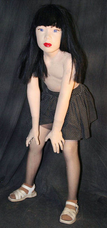 Vintage Child Mannequin - Self Standing, Forward Leaning To Snap A Ball