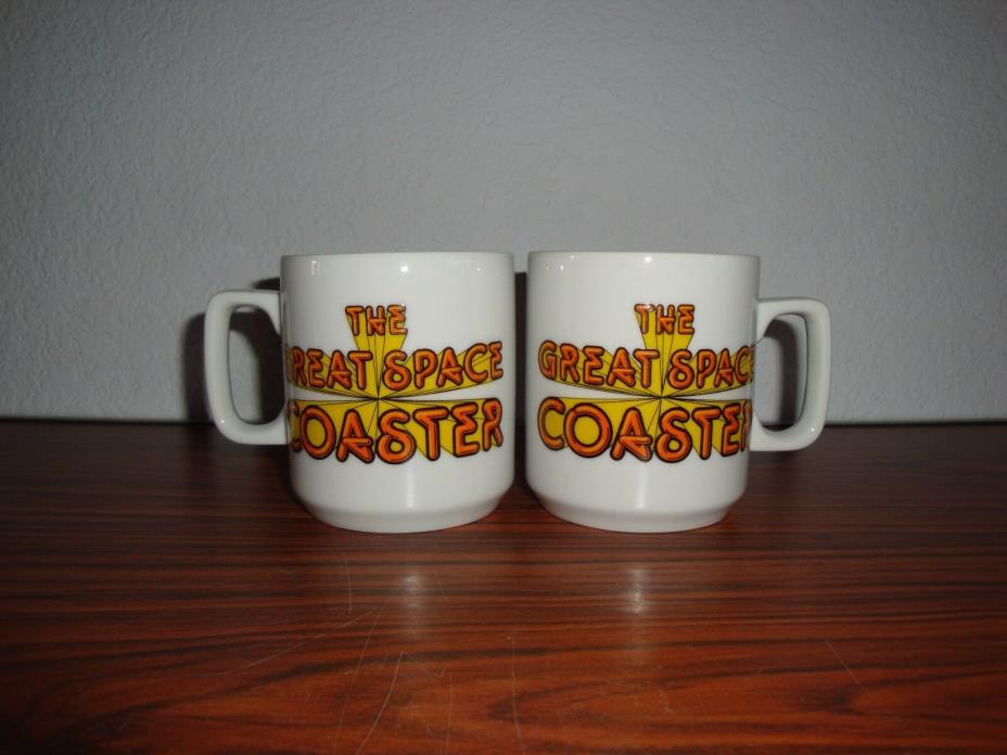 *RARE* 2 Vintage 1980s THE GREAT SPACE COASTER Coffee Cups/Mugs In VG Condition*