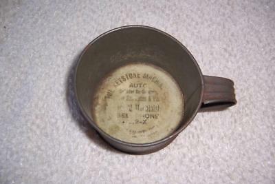 Vintage ADVERTISING Keystone Machine Company TIN CUP Automobile Machinists Mug