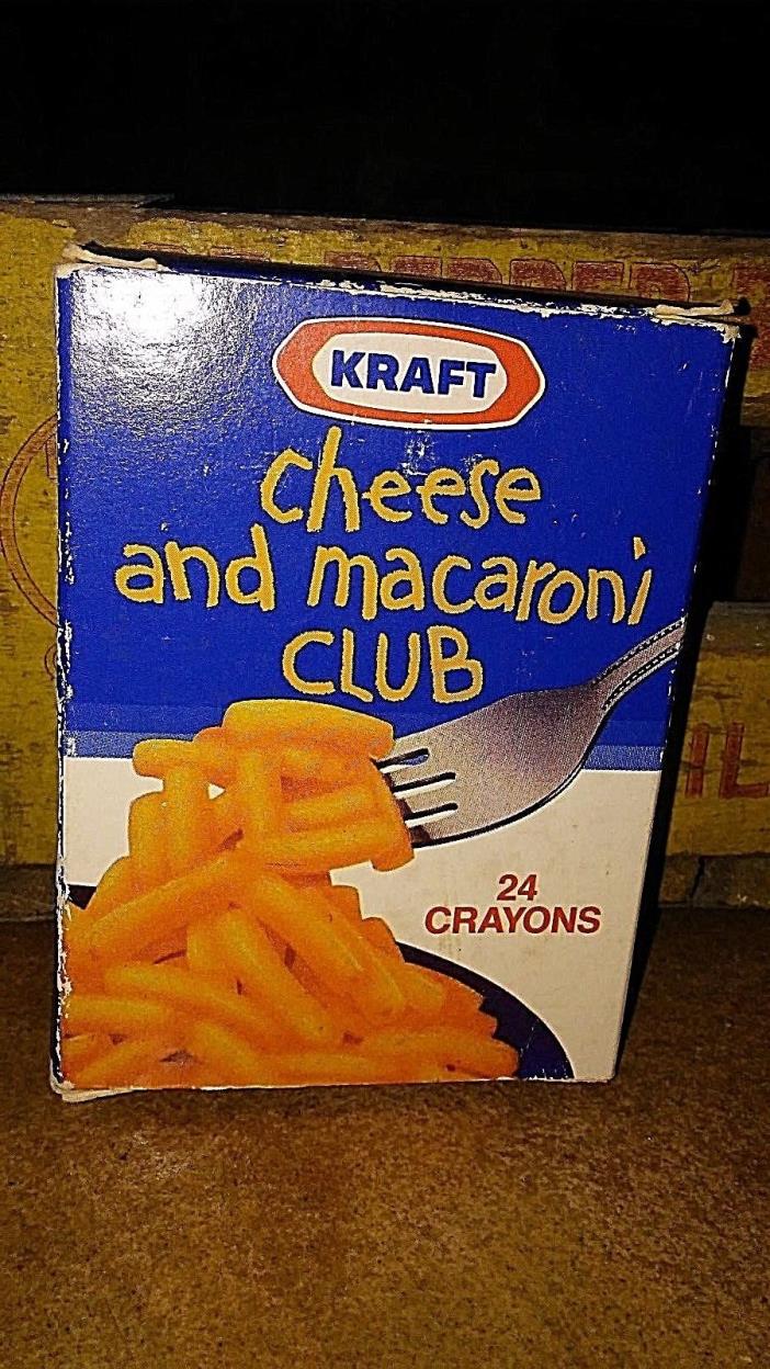 Vintage Advertising KRAFT CHEESE AND MACARONI CLUB Box of 24 Crayons Free Ship