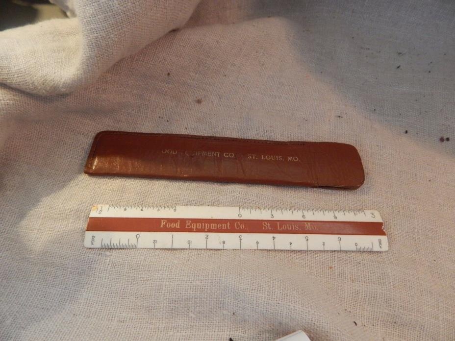 Vintage Advertising Ruler with Case 