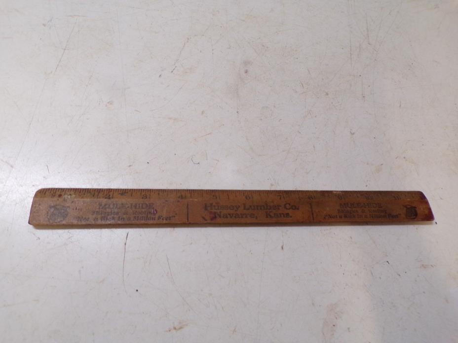 Old Wood Ruler Mule Hide Shingles Hussey Lumber Navarrew Kansas