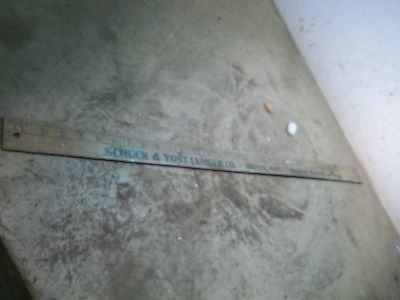 Old Wood Yardstick Schuck & Yost Lumber Milford Nebraska