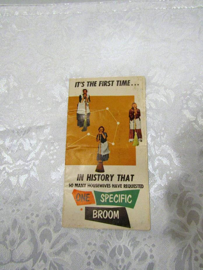 Vintage The Deshler Broom Advertisement Booklet!