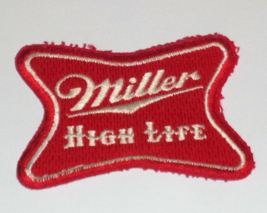 VINTAGE 1970s Shld Miller High Life EMBROIDERED SEW ON PATCH 3 3/8