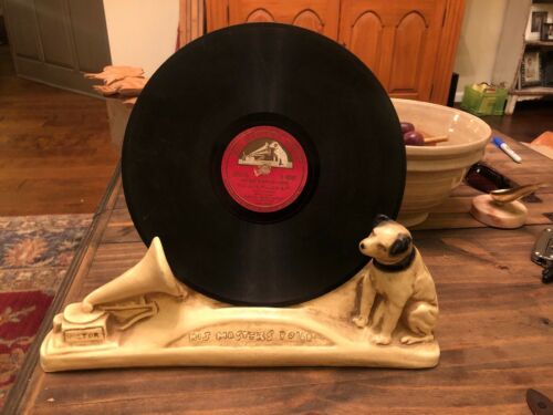 RCA VICTOR Record Holder Nipper Dog Phonograph Radio Statue Art Deco